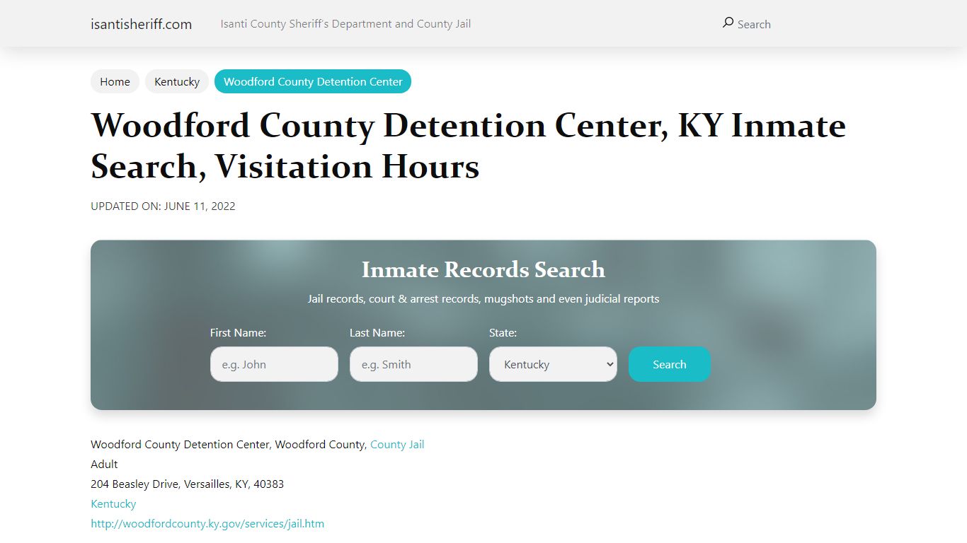 Woodford County Detention Center - isantisheriff.com