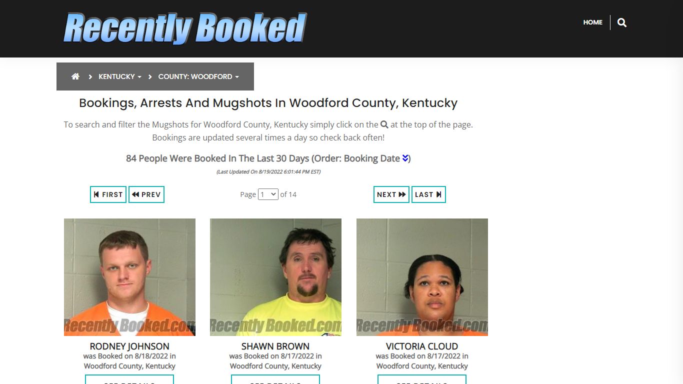 Bookings, Arrests and Mugshots in Woodford County, Kentucky
